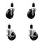 Service Caster 4'' Phenolic Wheel Swivel 1-1/2'' Expand Stem Caster Set 2 Brakes, 4PK SCC-EX20S414-PHS-2-TLB-2-112 - alternate 1